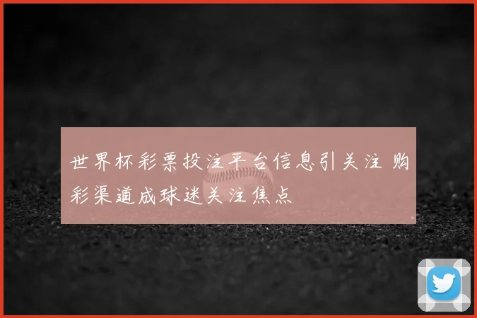 世界杯彩票投注平台信息引关注 购彩渠道成球迷关注焦点